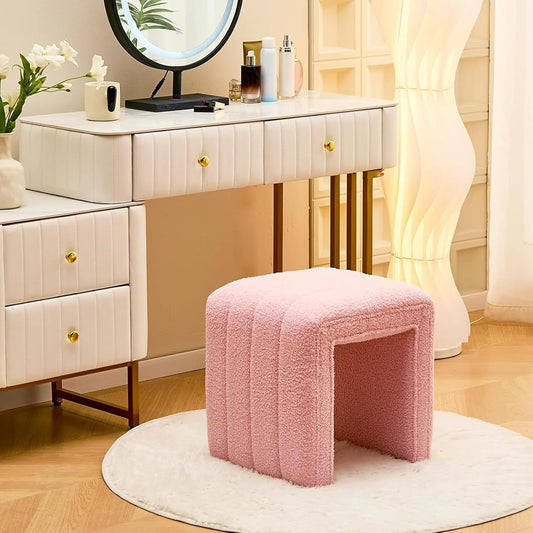 Modern Teddy Velvet Footstool