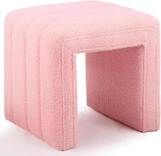 Modern Teddy Velvet Footstool
